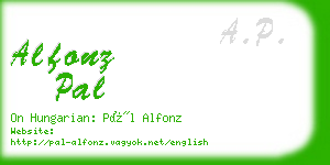 alfonz pal business card